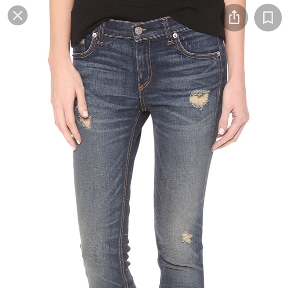 EUC💎 RAG & BONE Distressed Skinny Jeans size 30 in Sheffield - Picture 2 of 15